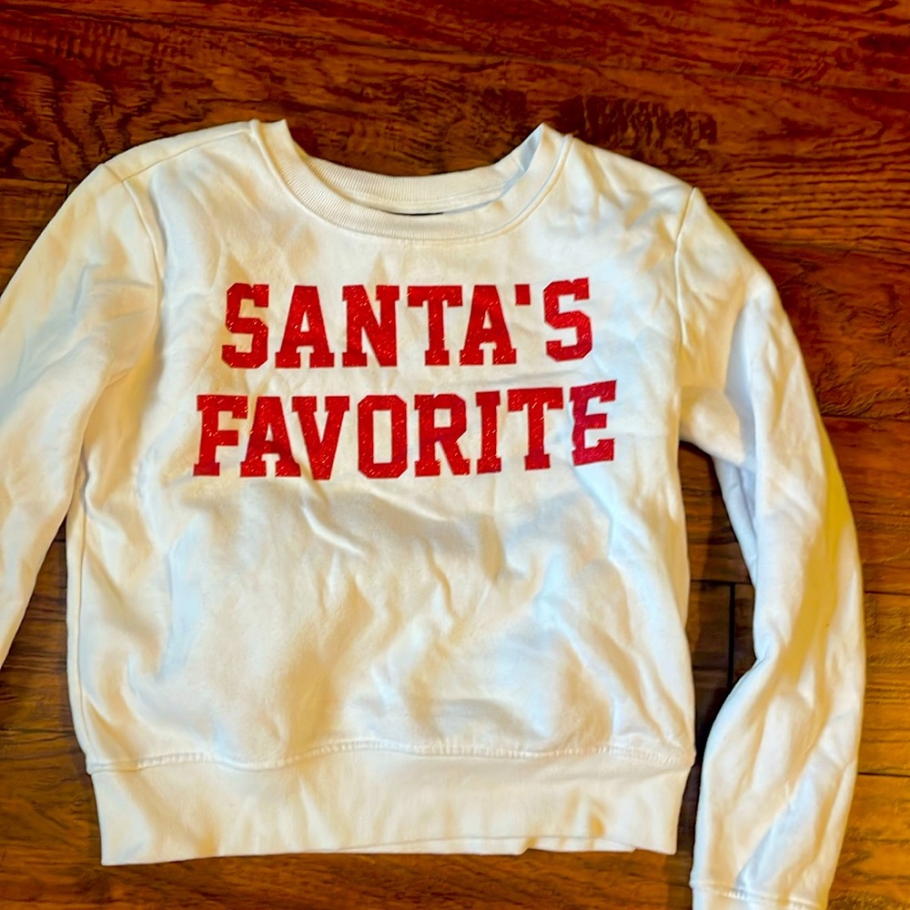 White Santa sweatshirt